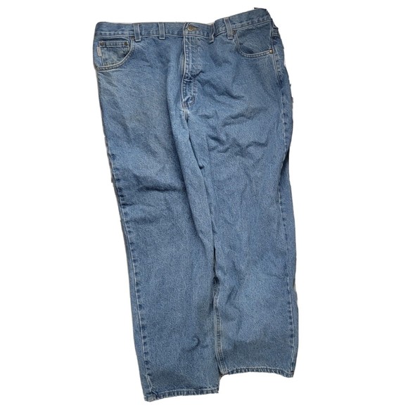 Carhartt B17-STW Relaxed Fit Size 46 x 30 Denim Blue Jeans Men's - Picture 2 of 12